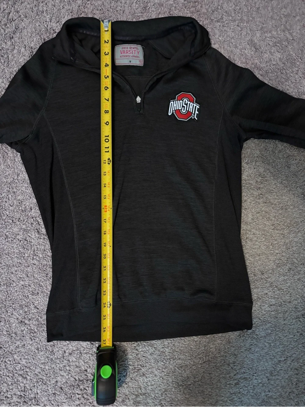 Ohio State Buckeyes Quarter Zip Pullover Medium Dark Gray Performance Sweatshirt